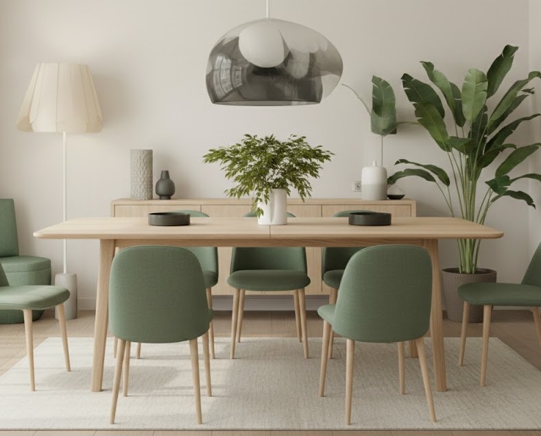 Scandinavian Oak Dining Table